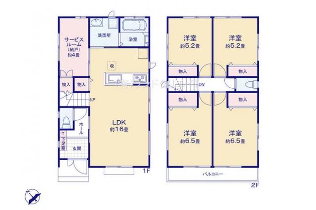 松戸市稔台1丁目 新築C号棟_間取り図