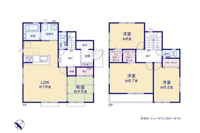 柏市大室 新築2号棟_間取り図