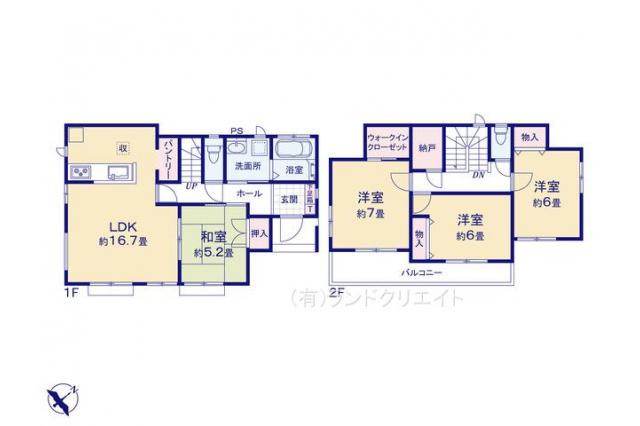 柏市高柳 新築I号棟_間取り図