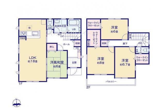 流山市青田 新築一戸建て_間取り図