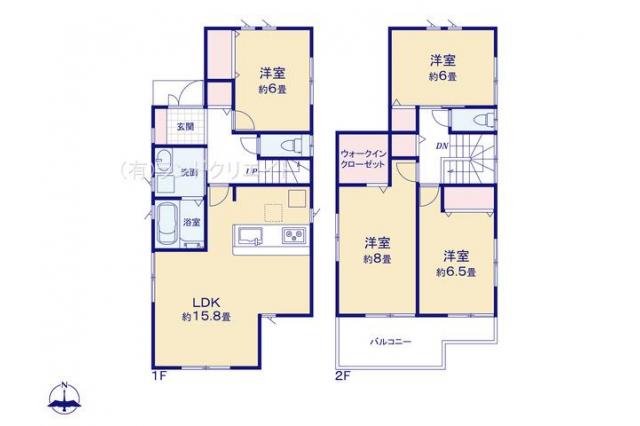 松戸市古ケ崎2丁目 新築一戸建て_間取り図