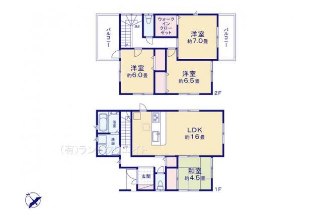 松戸市八ケ崎4丁目 新築全3区画2号棟_間取り図