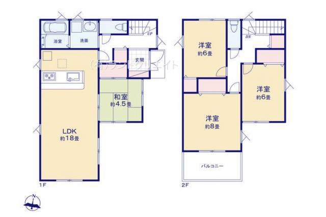 流山市江戸川台西3丁目 新築一戸建て_間取り図