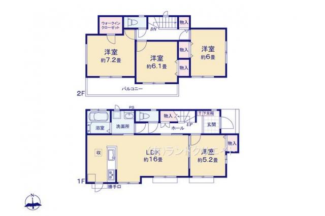 松戸市南花島1丁目 新築1号棟_間取り図