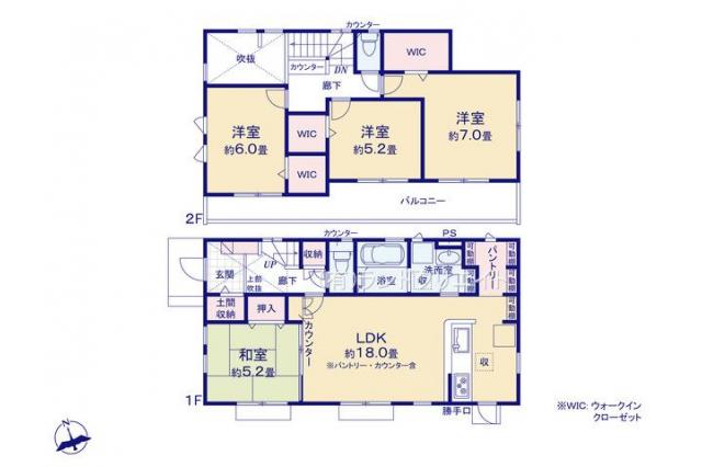 松戸市上矢切 新築1号棟_間取り図