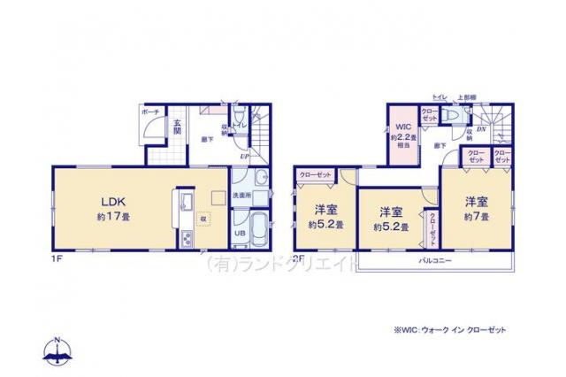 松戸市五香7丁目 新築1号棟_間取り図