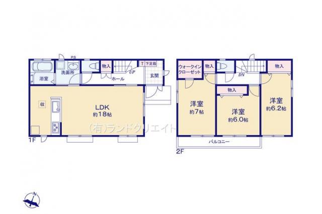 松戸市常盤平6丁目 新築1号棟_間取り図