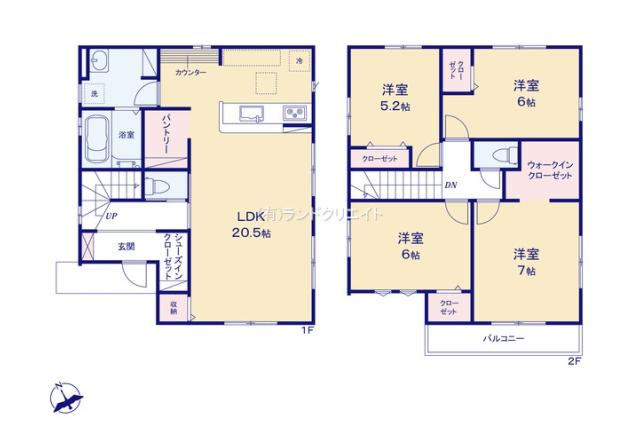 松戸市五香4丁目 新築戸建_間取り図