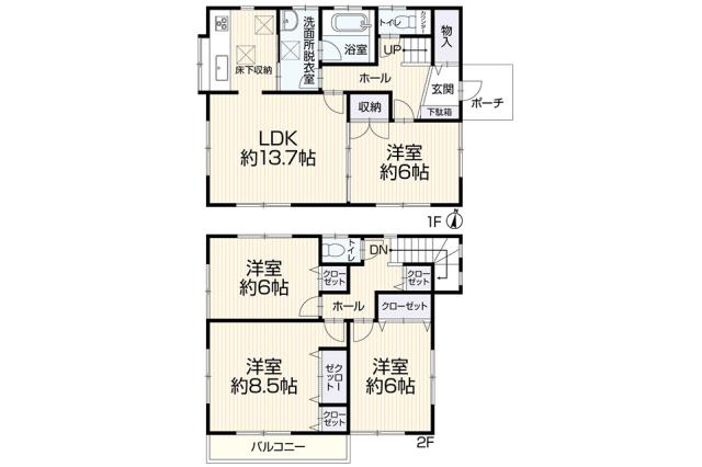 柏市豊四季 中古一戸建て_間取り図