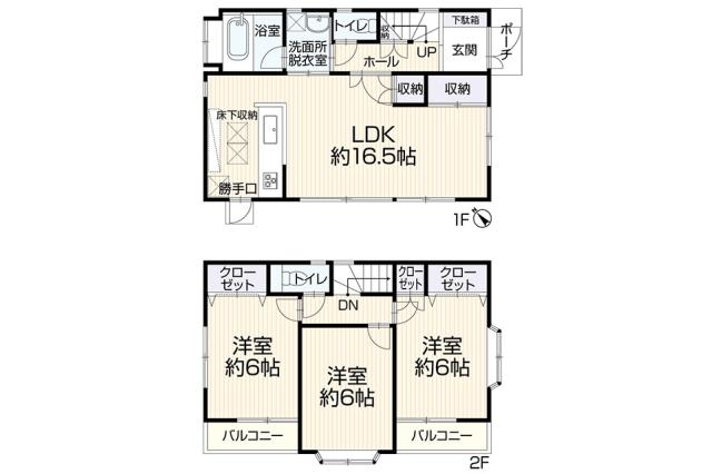 市川市下貝塚2丁目 中古一戸建て_間取り図