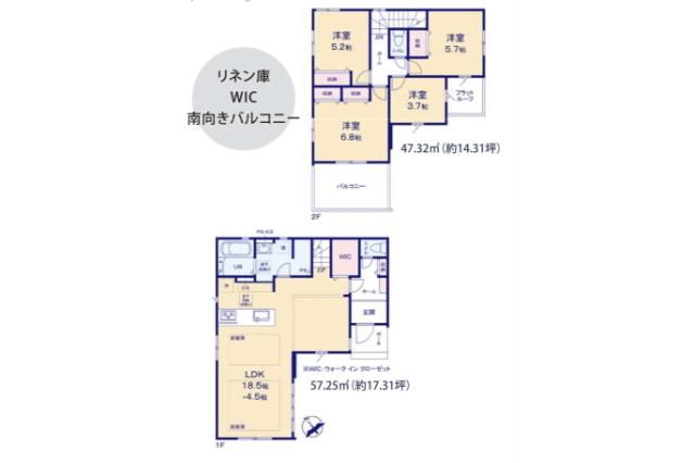 市川市北方町4丁目 新築一戸建て5期3号棟_間取り図