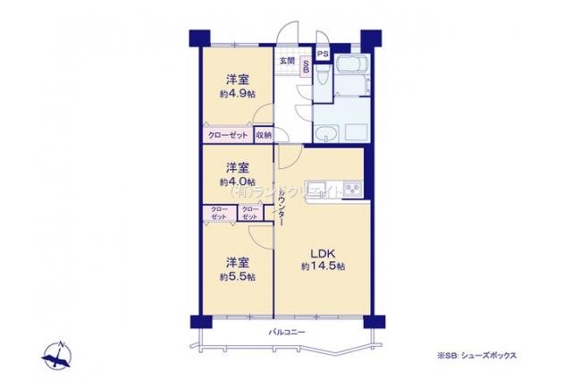 東カングランドマンション第3松戸パークハイツ_間取り図