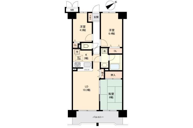 ハートフルシティ松戸六高台スクエア壱_間取り図