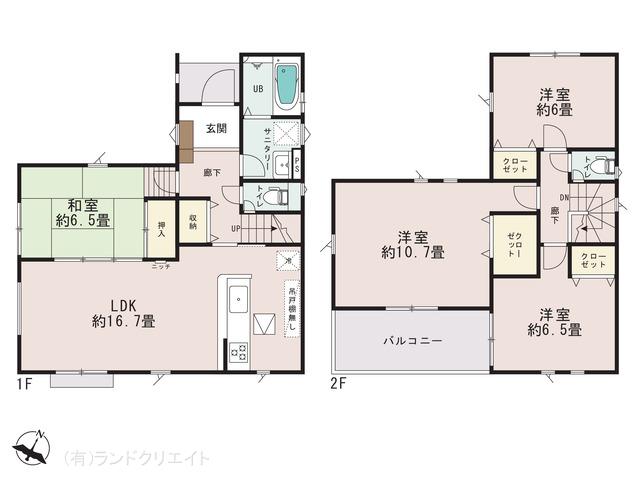 柏市大室１丁目　新築９期７棟６号棟_間取り図