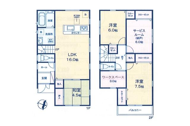 柏市酒井根１丁目 新築一戸建て_間取り図