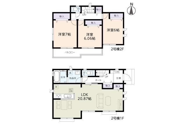 野田市中野台 新築２号棟_間取り図