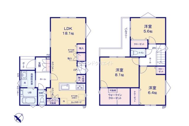 松戸市上本郷 新築5期1号棟_間取り図