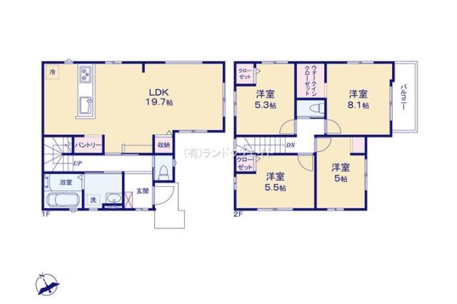松戸市八ケ崎６丁目 新築戸建_間取り図