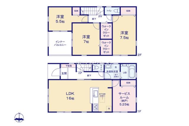 松戸市小金原２丁目 新築1号棟_間取り図
