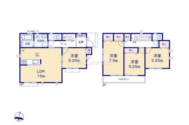 松戸市八ケ崎６丁目 新築2号棟_間取り図