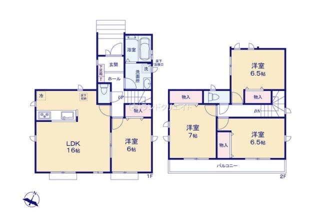 松戸市小金原８丁目 新築一戸建て_間取り図