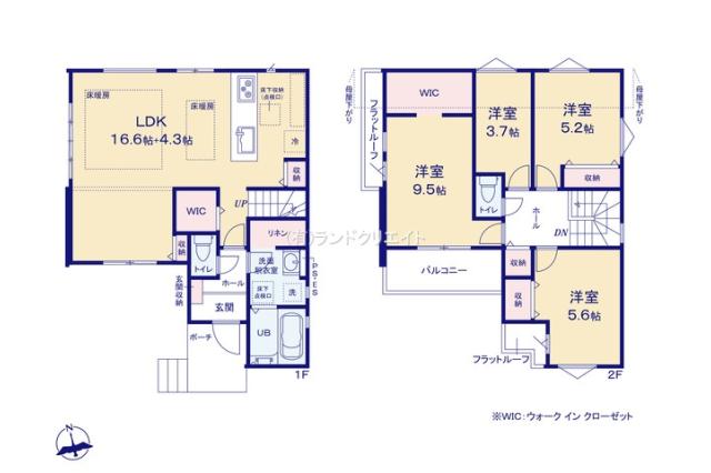 松戸市新松戸南１丁目 新築２期1号棟_間取り図