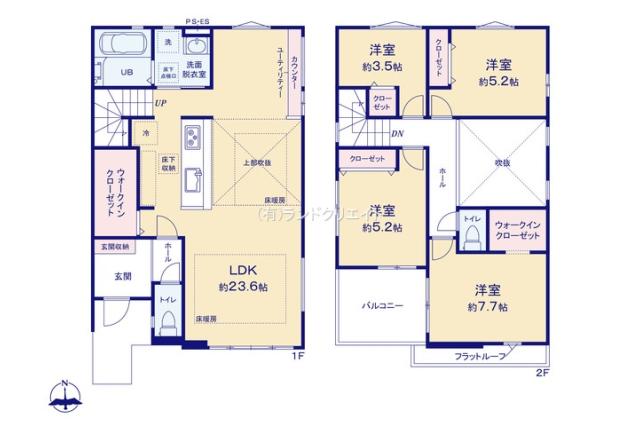 松戸市緑ケ丘１丁目 新築1期1号棟_間取り図
