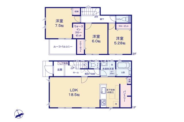 松戸市八ケ崎４丁目 新築4丁目24-1期１号棟_間取り図
