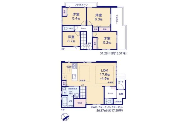 市川市北方町４丁目 新築一戸建て５期１号棟_間取り図
