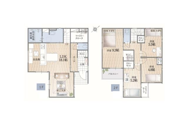流山市鰭ケ崎 新築一戸建て16期５号棟_間取り図