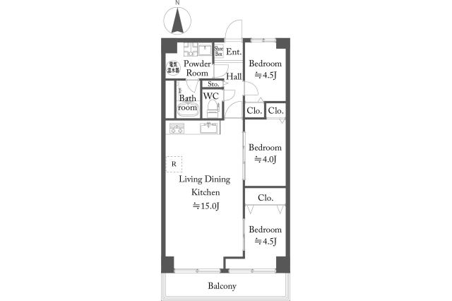 ニューライフマンション東糀谷_間取り図