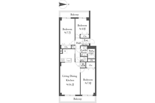 ライオンズマンション市川第３_間取り図