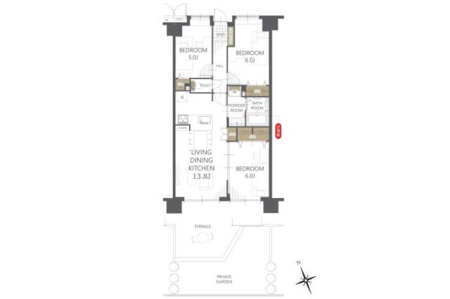ダイアパレス篠崎ブリリアントコート_間取り図