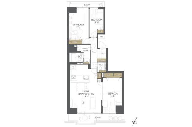 パークフィールドみさとテラウエスト５街区２号館_間取り図