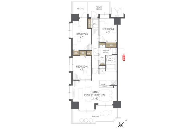 ライオンズシティ松戸_間取り図